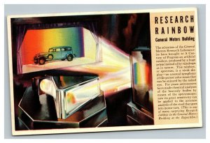 Vintage 1933 Postcard Research Rainbow GM Building Chicago World's Fair
