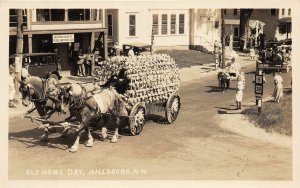 J14/ Hillsboro New Hampshire RPPC Postcard c1920s Old Home Day Parade  97