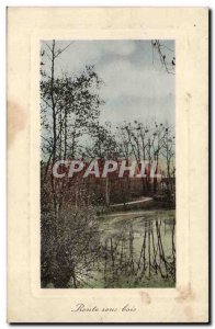 Old Postcard Road in wood