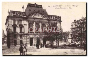 Postcard Old Marseilles Caisse d'Epargne Estrangin Place