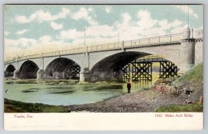 Topeka Kansas Melan Arch Bridge c1906 Postcard D24