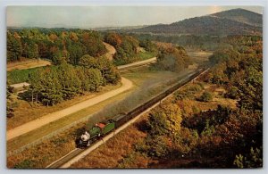 Transportation~Train~Aerial View~Southern 4501 Out Of Anniston AL~Vintage PC