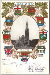 Trinity Church Saint John New Brunswick Canada Canadian Souvenir Postcard