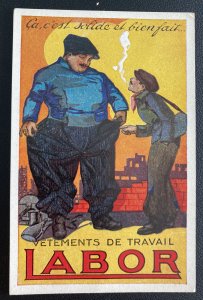 Mint France Advertising Picture Postcard Work Clothes labor Brand