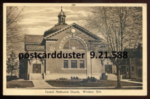 h3164 - WINDSOR Ontario Postcard 1910s Central Methodist Church by ISC Picton