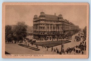 Berlin Germany Postcard Hotel Der Furstenhof Potsdamer Square c1910 Antique