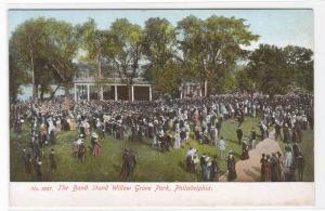 Band Stand Crowd Willow Grove Park Philadelphia Pennsylvania 1910c postcard