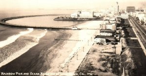 RPPC Postcard Rainbow Pier Ocean Boulevard Long Beach California c.1910