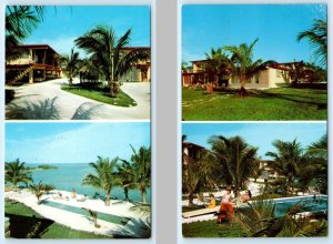 2 Postcards ISLAMORADA, Florida FL ~ Roadside LA JOLLA RESORT MOTEL 1958-59