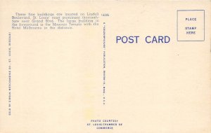 St. Louis Missouri 1940s Postcard Masonic Temple