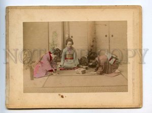 3081058 JAPAN GEISHA & YOKOHAMA view Vintage two tinted PHOTOS