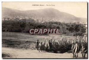 Old Postcard Ouezzan Morocco (Morocco) Camp View