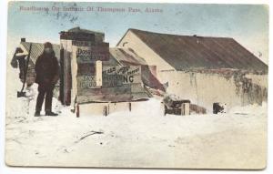 Summit of Thompson Pass AK Roadhouse Postcard