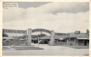 Salt Lake City Utah Heath Auto Park Tourist Cabins, Coca Cola Sign PC U8190