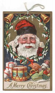 Santa Toys Drum Christmas 1910c postcard