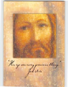 Postcard His eye sees every precious things Job 28:10 with Jesus Art Print