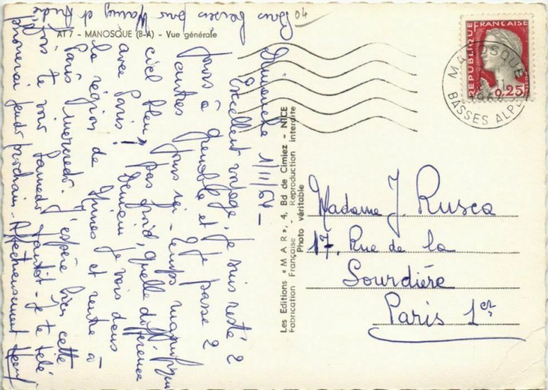 Cpm manosque vue generale (1209095) 