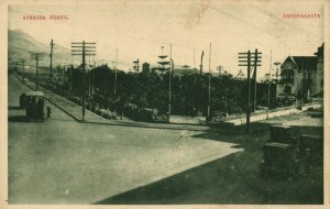 chile, ANTOFAGASTA, Avenida Brasil (1910s) Postcard