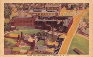 Rochester NY New York BAUSCH & LOMB OPTICAL COMPANY Aerial View ca1940s Postcard