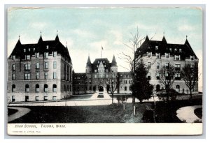 High School Building Front View Tacoma Washington WA UNP DB Postcard R23