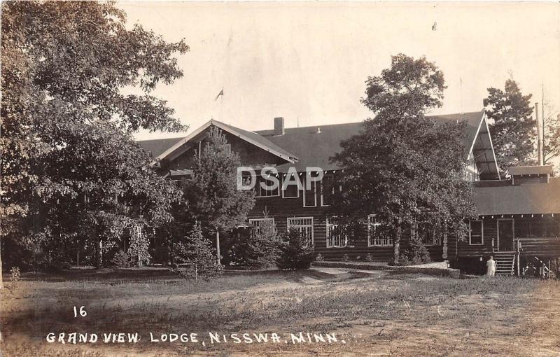 Minnesota Mn Real Photo RPPC Postcard 1940 NISSWA Grand View Lodge