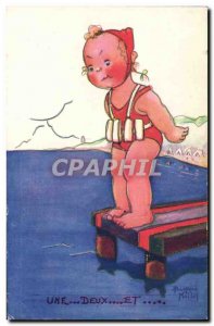 Old Postcard Fantasy Illustrator Child Beatrice Mallet A and two