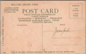 Postcard Air Ship Zeppelin Flight Willow Grove Park PA