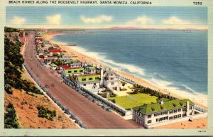 California Santa Monica Beach Homes Along The Roosevelt Highway