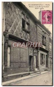 Old Postcard Old House Aubigny Rue Du Bourg Coutant