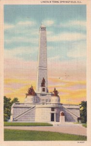 Springfield Illinois IL Lincoln Tomb 1941 to Burden Kansas Postcard D13