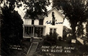 Van Buren Arkansas AR Home of Bob Burns Real Photo KC Studio Vintage Postcard