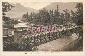 Old Postcard Argeles The Bridge Tillos and Gave