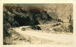 Automobile Ellensburg Canyon Washington 1940s RPPC Photo Postcard 11504