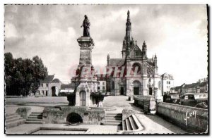 Old Postcard Sainte Anne D Auray (Morbihan) La Fontaine and the Basilica