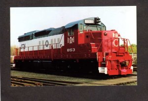 Bessemer & Lake Erie Railroad Train Engine 853 Bicentennial Paint Postcard