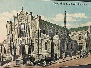 Postcard Early View of M.E Church in Hot Springs,Arkansas     T6