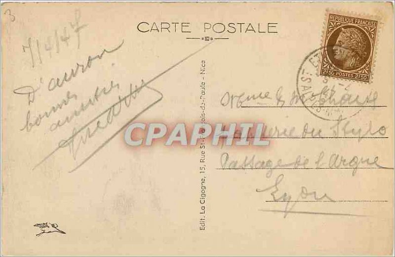 Old Postcard AURON - A t�l�ph�rique pod above the ravine