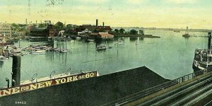 Postcard Early View of Harbor View in Bridgeport, CT.            N3