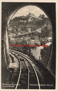 Germany, Dresden, RPPC, Luisenhof, Railroad Tracks, Photo