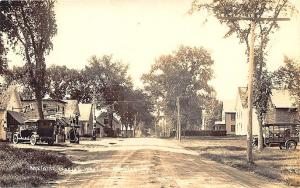 Hanover ME Dirt Street Texaco Gas Station Service Garage Old Cars RPPC Postcard