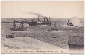 LE HAVRE, Seine Maritime, France, 1900-19110's; Nouvelles Jetees, Transallant...