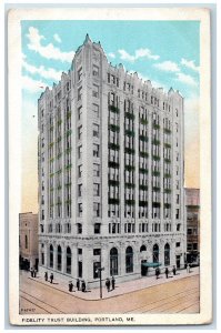 c1920's Fidelity Trust Building Portland Maine ME Valentine-Souvenir Co Postcard