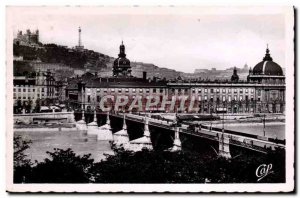 Postcard Modern Lyon Guillotiere Bridge And The Grand Hotel God