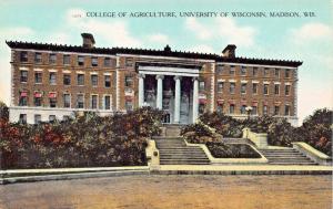 MADISON WI-UNIVERSITY-COLLEGE OF AGRICULTURAL  POSTCARD 1910s