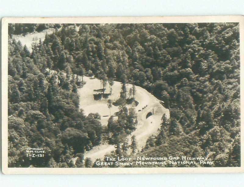 Pre-1950 rppc NEWFOUND GAP Great Smoky Mountains Park - Gatlinburg TN W0259