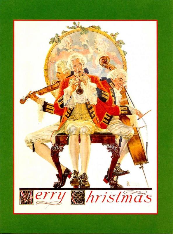 Norman Rockwell (Repro) - Merry Christmas: Concert Trio    Size: 6.625 X 4.625