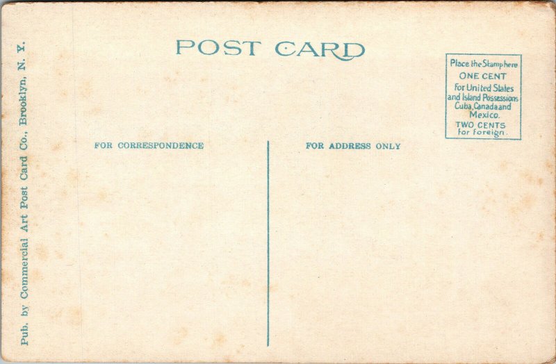 Vtg 1920s Long Island Railroad Station Jamaica New York NY Postcard