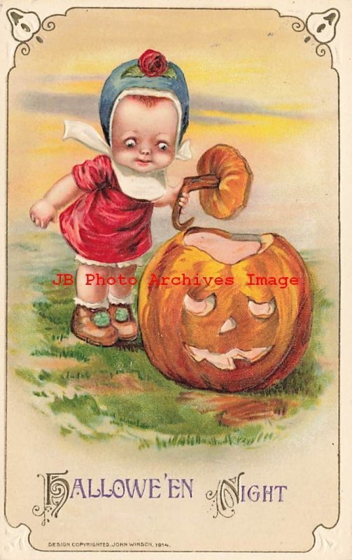 Halloween, Winsch 1914 No WIN02-1, Jason Freixas, Child Removes JOL Lid 