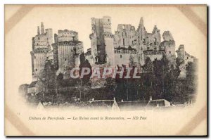 Old Postcard Chateau de Pierrefonds The ruins before the Restoration