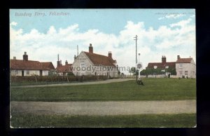 TQ3692 - Early Bawdsey Ferry Boat Inn & Green in Felixstowe - printed postcard